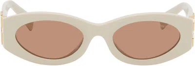 Miu Miu Off-white Miu Glimpse Sunglasses
