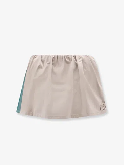 Miu Miu Old Twill Mini Skirt In Pink