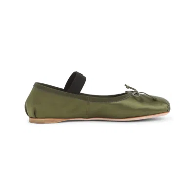 Miu Miu Women's Ballerinas In Green