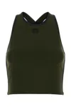 Miu Miu Olive Green Blend Crop-top