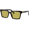 Miu Miu Olive Green Sport Ladies Sunglasses Mu 13zs 16k07o 55 In Yellow