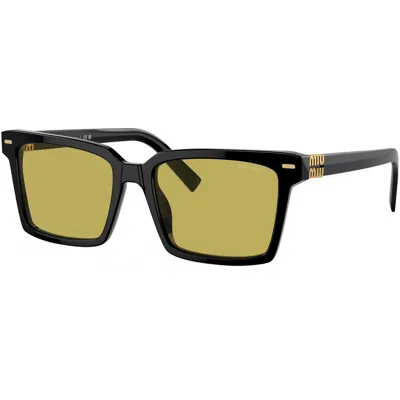 Miu Miu Olive Green Sport Ladies Sunglasses Mu 13zs 16k07o 55 In Yellow
