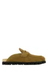 Miu Miu Olive Green Suede Mules In Olive