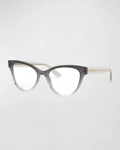 Miu Miu Ombre Acetate & Plastic Cat-eye Glasses In Gray