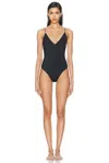 Miu Miu Black Stretch Nylon Swimsuit In Nero
