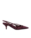 Miu Miu Patent Leather Slingbacks With Buckles In Red