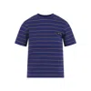 Miu Miu Logo Striped Short-sleeved T-shirt In Multi