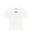 Miu Miu Open-necked Black Shirt In White
