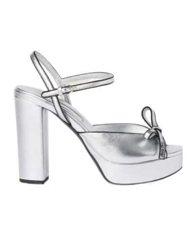 Miu Miu Open-toe High-heeled Sandals