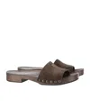 Miu Miu Women Suede Leather Sandals In Brown