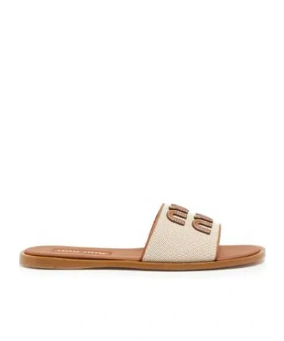 MIU MIU OPEN-TOED SLIPPERS
