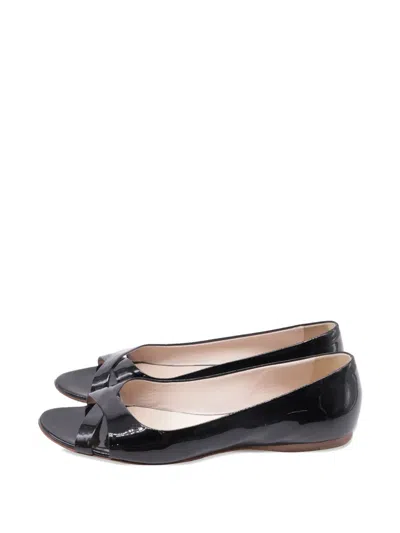 Pre-owned Miu Miu Open-toe Sandals In Black