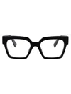 Miu Miu Mu 04uv Square-frame Acetate Glasses In Black