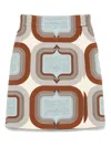 Miu Miu Minirock Mit Geometrischem Print In Brown