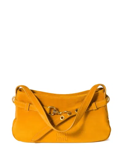Miu Miu Orange Aventure Shoulder Bag In Yellow