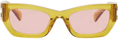 Miu Miu Orange Glimpse Sunglasses In Yellow