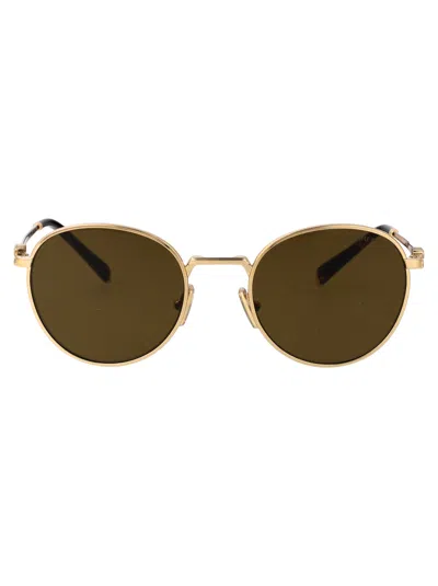 Miu Miu Oro Metal Sunglasses In Brown