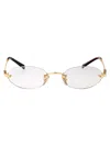 Miu Miu Oro Metal Sunglasses In Gold