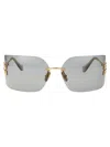 Miu Miu Oro Metal Sunglasses In Gray