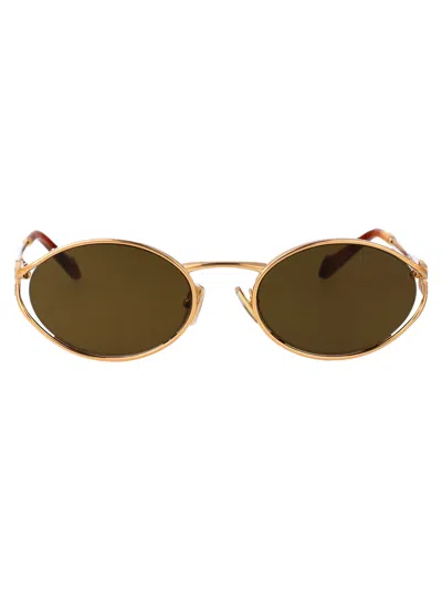 Miu Miu Oro Ottone Metal Sunglasses