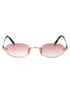 Miu Miu Oval-frame Sunglasses In Pink