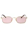 Miu Miu Oro Pallido Metal Sunglasses In Gold