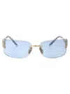 Miu Miu Oro Pallido Metal Sunglasses In Blue