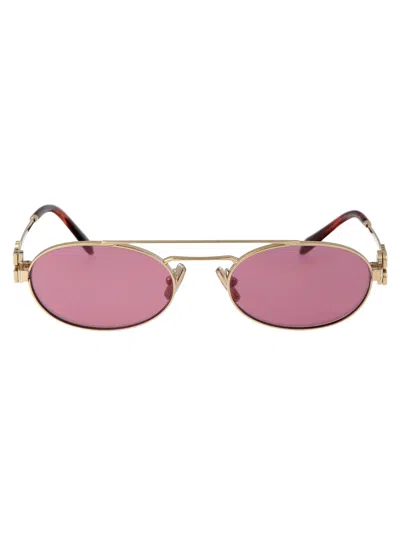 Miu Miu Oro Pallido Metal Sunglasses In Multi