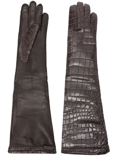 MIU MIU MIU MIU LEATHER GLOVES
