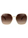 Miu Miu Ottone Metal Sunglasses In Brown