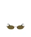 Miu Miu Oval Design Sunglasses In Green