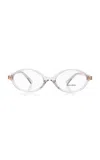 Miu Miu Oval-frame Acetate Glasses In Pink
