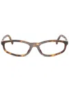 Miu Miu Oval Frame Glasses In 褐色