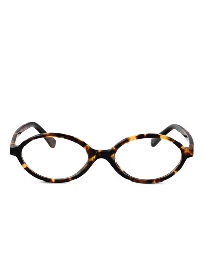 Miu Miu Havana Miele Acetate Glasses In Multi
