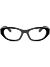 Miu Miu Oval-frame Glasses In Black