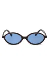 Miu Miu Oval-frame Sunglasses In Multi