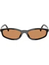 Miu Miu Oval-frame Sunglasses In Black