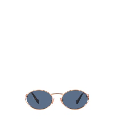 Miu Miu Oval-frame Sunglasses In Blue