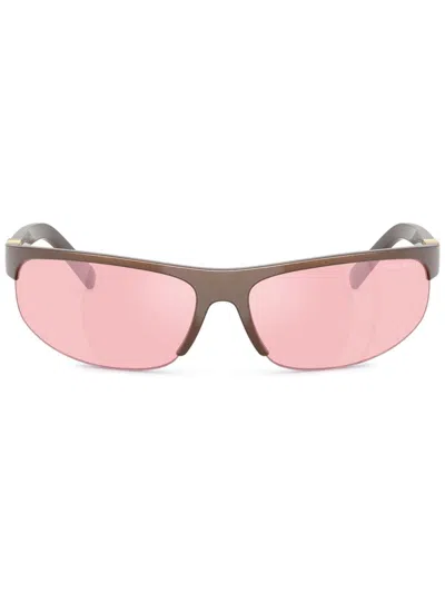Miu Miu Occhiali Da Sole Miu Nocturne In Acetato Testa Di Moro Donna In Brown