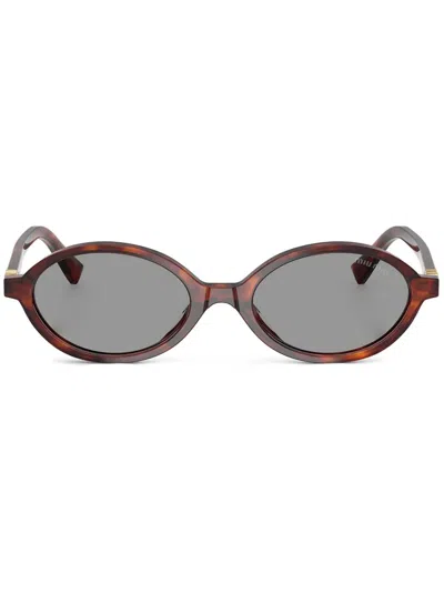 MIU MIU OVAL-FRAME SUNGLASSES