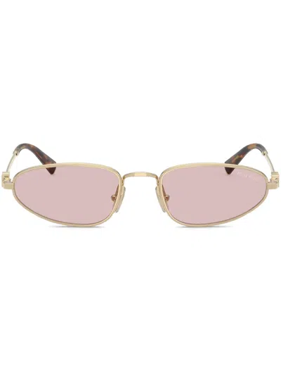 MIU MIU OVAL-FRAME SUNGLASSES