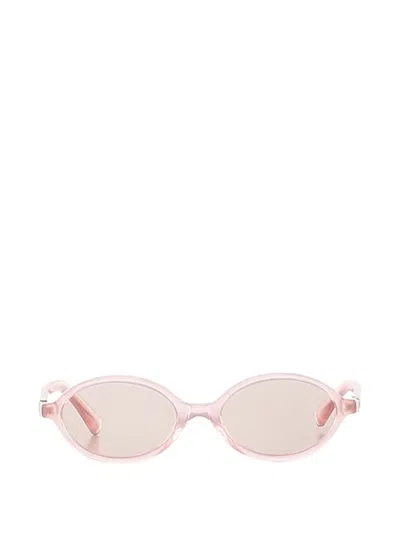 Miu Miu Oval-frame Sunglasses In Pink