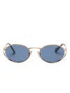 Miu Miu Oval-frame Sunglasses In Pink