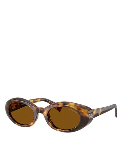 Miu Miu Oval Sunglasses, 52mm In Multi