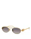 Miu Miu Gradient Metal Oval Sunglasses