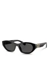 Miu Miu Oval Sunglasses, 53mm In Black