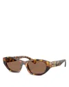 Miu Miu Oval Sunglasses, 53mm In Brown