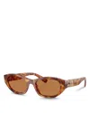 Miu Miu Oval Sunglasses In Light Havana