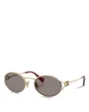 Miu Miu Oval Sunglasses, 54mm In Gold