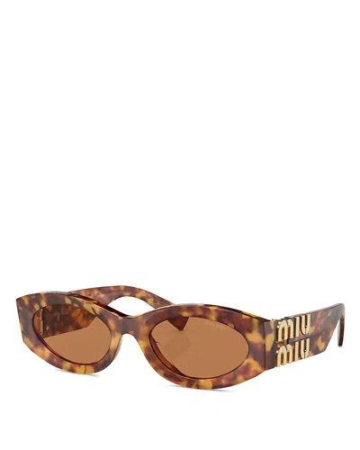 MIU MIU OVAL SUNGLASSES, 54MM